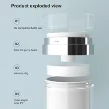  15ml/30ml/50ml Airless Empty Pump Jar Cream Bottle Portable Leak-proof Empty Airless Moisturizer Face Cream Dispenser for Travel 