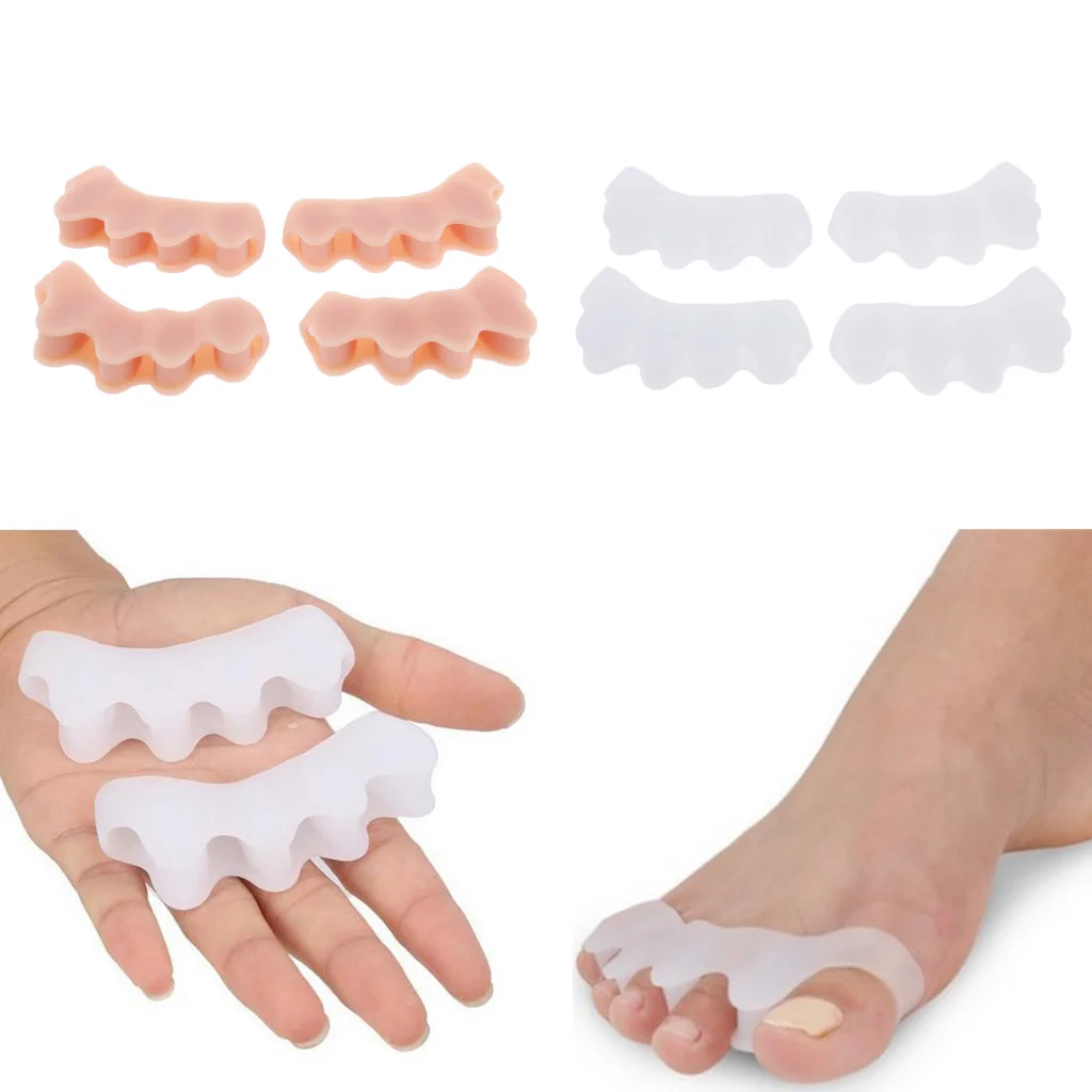 Pack Of 8, Silicone Toe Separators & Spreaders, Bunion Protectors For Bunion, Overlapping Toes, Drift Pain Pads For Men Women