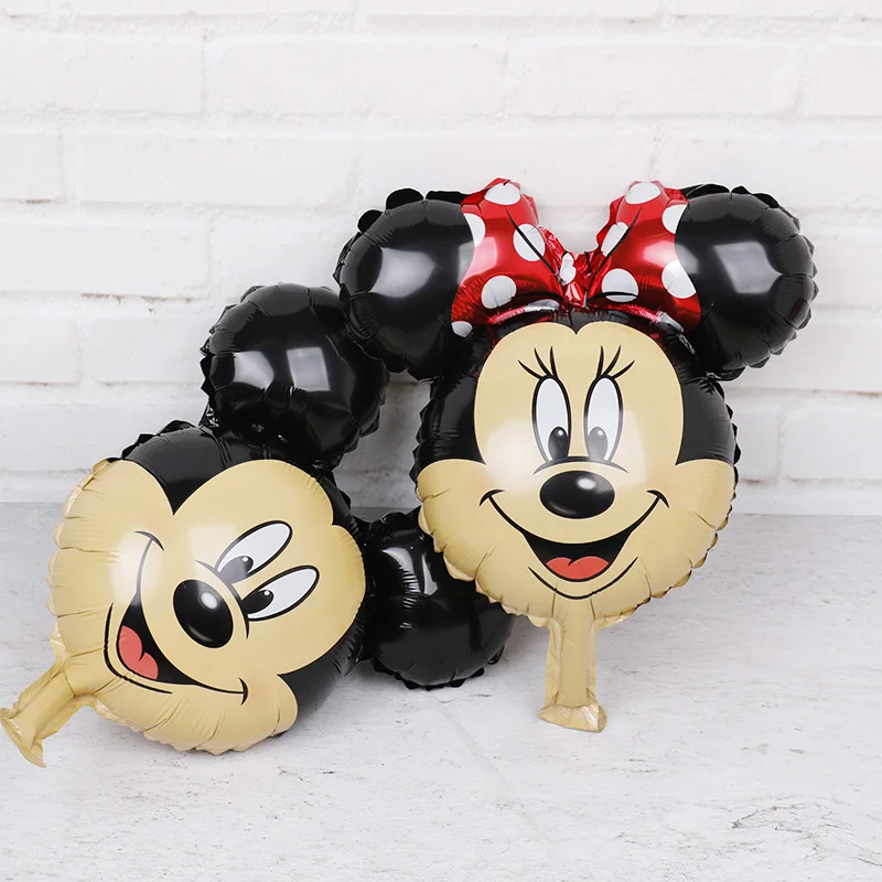 16inch Mickey Minnie Head Foil Balloons 50pcs Disney Cartoon Air Baloes Birthday Mickey Mouse Party Decorations Kids Toys Gifts