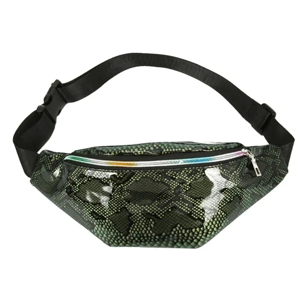 Army Green Сумки-мессенджеры на плечо с принтом серпантин для дам, сумки-цепочки на талии, женские Сумки из искусственной кожи, повседневные сумки через плечо, Прямая поставка - Цвет: Army Green