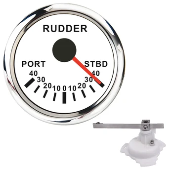 

Rudder Angle Indicator 52mm Gauge 0-190 ohm Sail boat Rudder Angle Meter With Mating Sensor Red Backlight 12V/24V