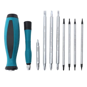 

10Pcs Magnetic Screwdriver Set Precision Repair Tool Cloth Bags Kits Elements