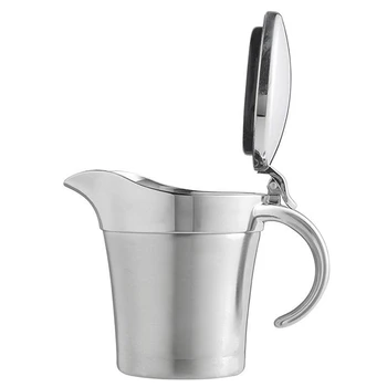 

Stainless Steel Thermal Steak Gravy Boat Pot Sauce Jug Double Walled 450Ml Double Walled Insulated Thermal