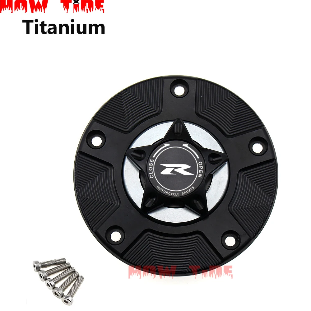 Крышка газового топливного бака для SUZUKI GSXR 600/750 GSXR600 GSXR750 06-19, gsx-r 1000 03-04/09-19 Мотоцикл с ЧПУ БЫСТРОРАЗЪЕМНАЯ крышка - Цвет: Titanium