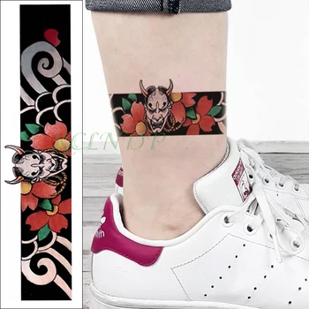 

Waterproof Temporary Tattoo Sticker demon wave band Fake Tatoo Personality Flash Waist Arm Foot Tatto for Girl Women Men girl