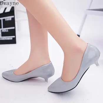 

3 Cm Low Heel High Heels Stiletto Wild Women's Shoes Simple Comfort Work Shoes Shallow Mouth Pointed Single Shoes Fashion Pumps