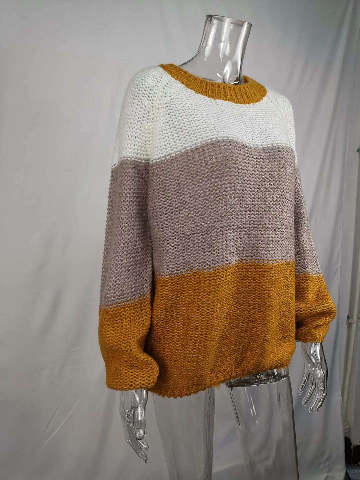 Осень Зима модный свитер женская одежда теплый повседневный элегантный офисный Женский пуловер с длинными рукавами Женский вязаный свитер