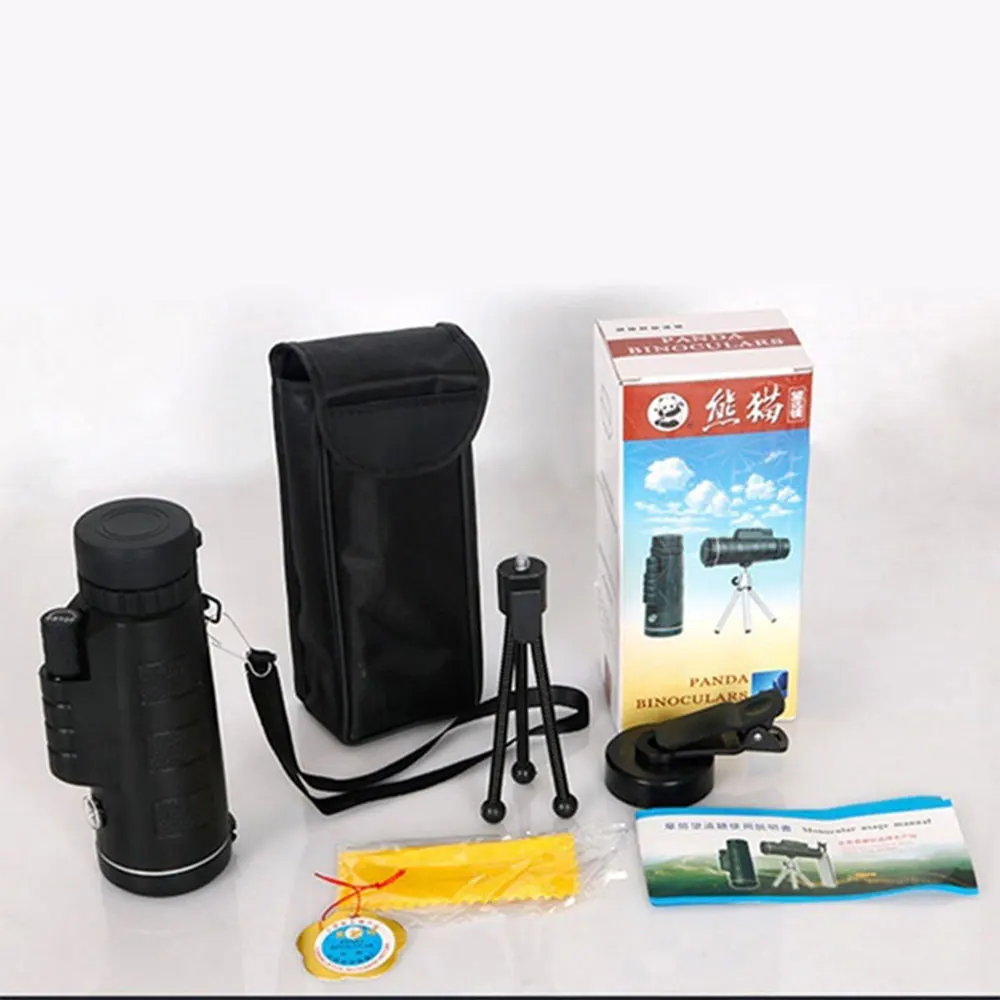 Phone Pro Optics Telescope HD Monocular 40X60 Photography with Tripod Travel Portable