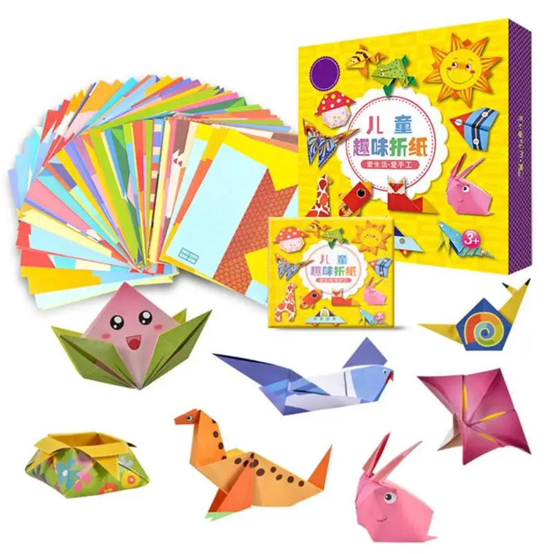 Origami enfant papier découpé livre maternelle amusant bébé Puzzle bricolage manuel tridimensionnel Origami Collection drôle