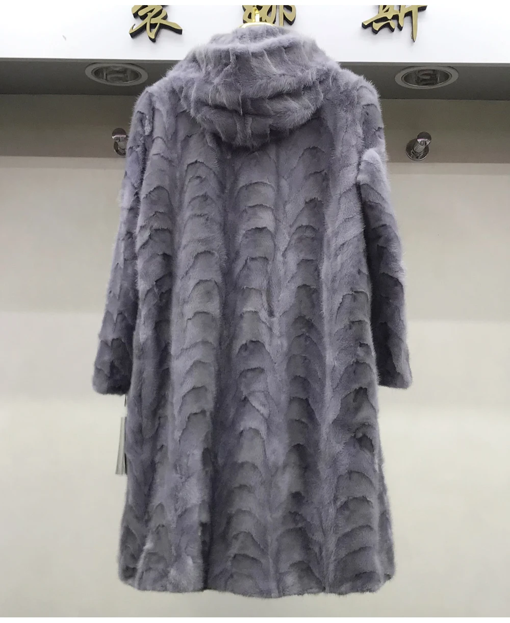 Новые брендовые зимние толстые теплые пальто с капюшоном из натурального меха норки роскошная женская шуба из норкового меха длинные жакеты из натурального меха