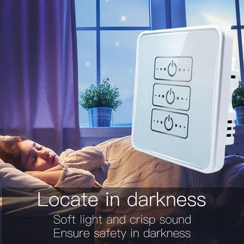 

3/4gang ZIGBEE WiFi Smart Wall Switch No Neutral Wire Needed Wireless Remote Control Multi-device Intelligent Linkage Control