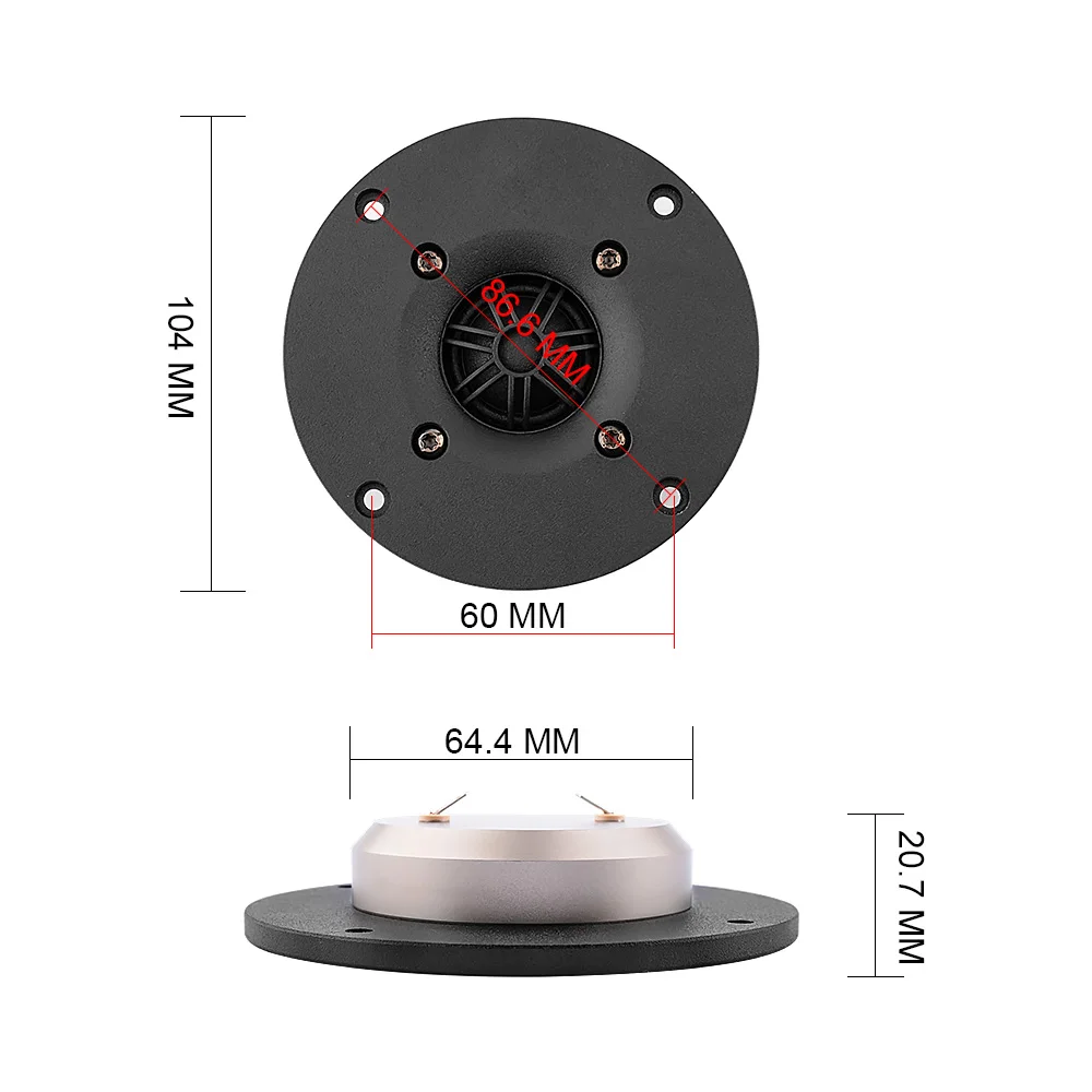 Aiyima-driver Tweeter Speaker Hifi Treble Som Alto-falante Faça Você Mesmo Home Sound Theatre 25 Núcleo Filme de Seda 4ohm 8ohm 1pc - Image 2