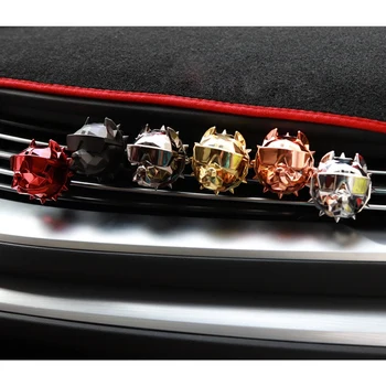 

Bulldog Fashion Car Air Freshener Perfume Clip Automatic Aroma Diffuser Ventilation Purifier With Blue Wind Bell Perfume HOT