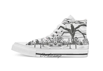 

Stranger Monster Custom Casual High Top lace-up Canvas shoes sneakers Drop shipping