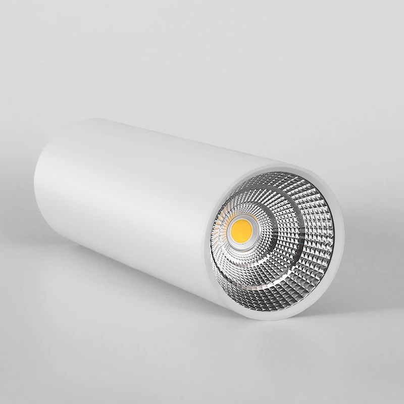 조광 가능한 표면 장착 실린더 COB LED 다운라이트, 긴 튜브 스포트라이트, LED 천장 조명, 실내 조명, AC85  265V, 10W