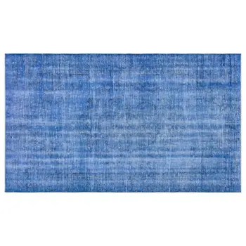 

Handmade Blue Vintage Overdyed Turkish Area Rug 145x246 Cm-4'9''X8'1''