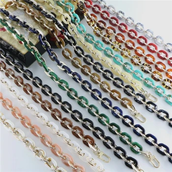 

Acrylic Resin Bag Strap Small Round Lock Women Vintage Straps For Crossbody Messenger Shoulder Bag Package Chain Accessories