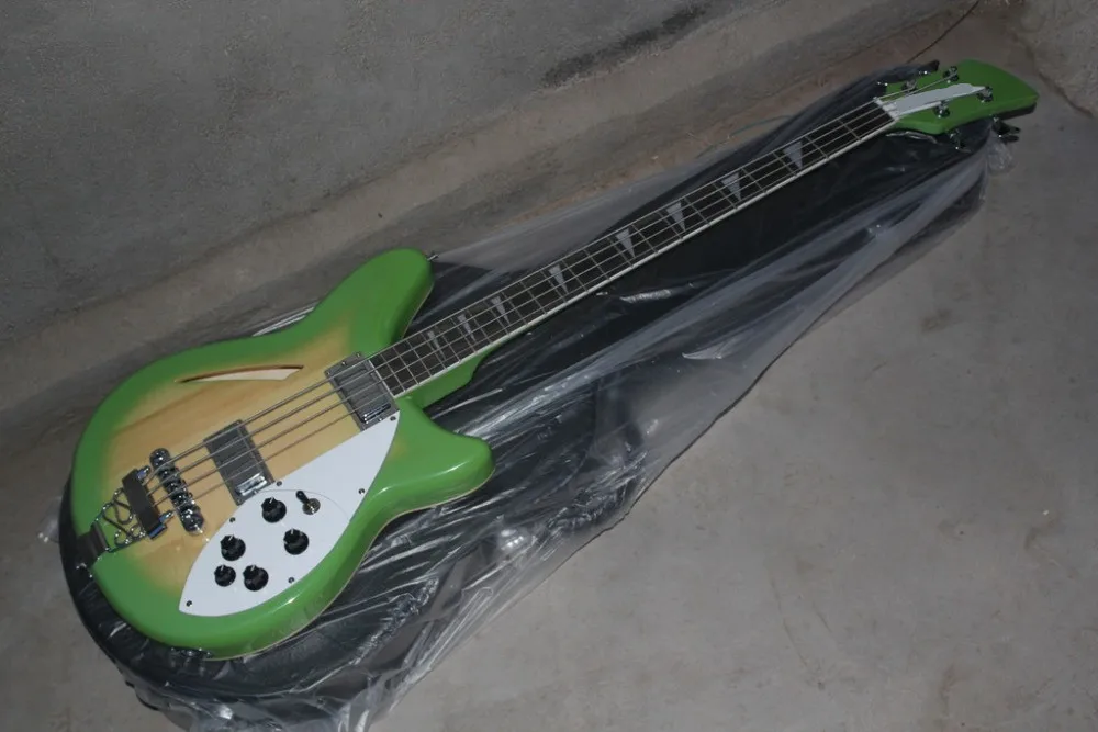 4 струны Rickenback 360 электрический бас Greenburst Ricken 330 бас-гитара Ric bass бесплатная