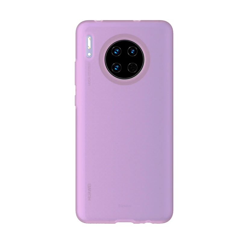 Роскошный жидкий силиконовый чехол Baseus для huawei mate 30 Pro, Силиконовый противоударный чехол для mate 30, чехол для телефона, чехол - Цвет: Transparent Purple