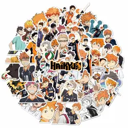 52pcs Manga Haikyuu!! Stickers Hinata Shoyo PVC Stickers Japan Anime Collection Stickers for Laptop Luggage Scrapbooking Diary