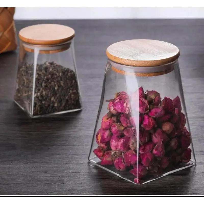 Glass Storage Jars For Storage In The Kitchen Coffee Sugar Cans For Storage Box Canister Mason Jar Glass Candy Cane Container