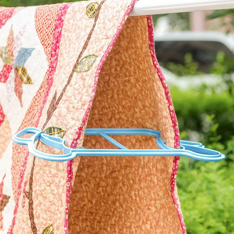 

2pcs Blanket Quilt Drying Ventilation Support Clip Hanger Windproof Bracket Wash Sunning Tools Y1QB