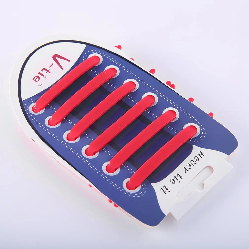 12Pcs/Set Creative Women Shoes Shoelaces Unisex Men Laces Athletic Running No Tie Shoelaces Elastic Silicone Sneakers 9 Colors