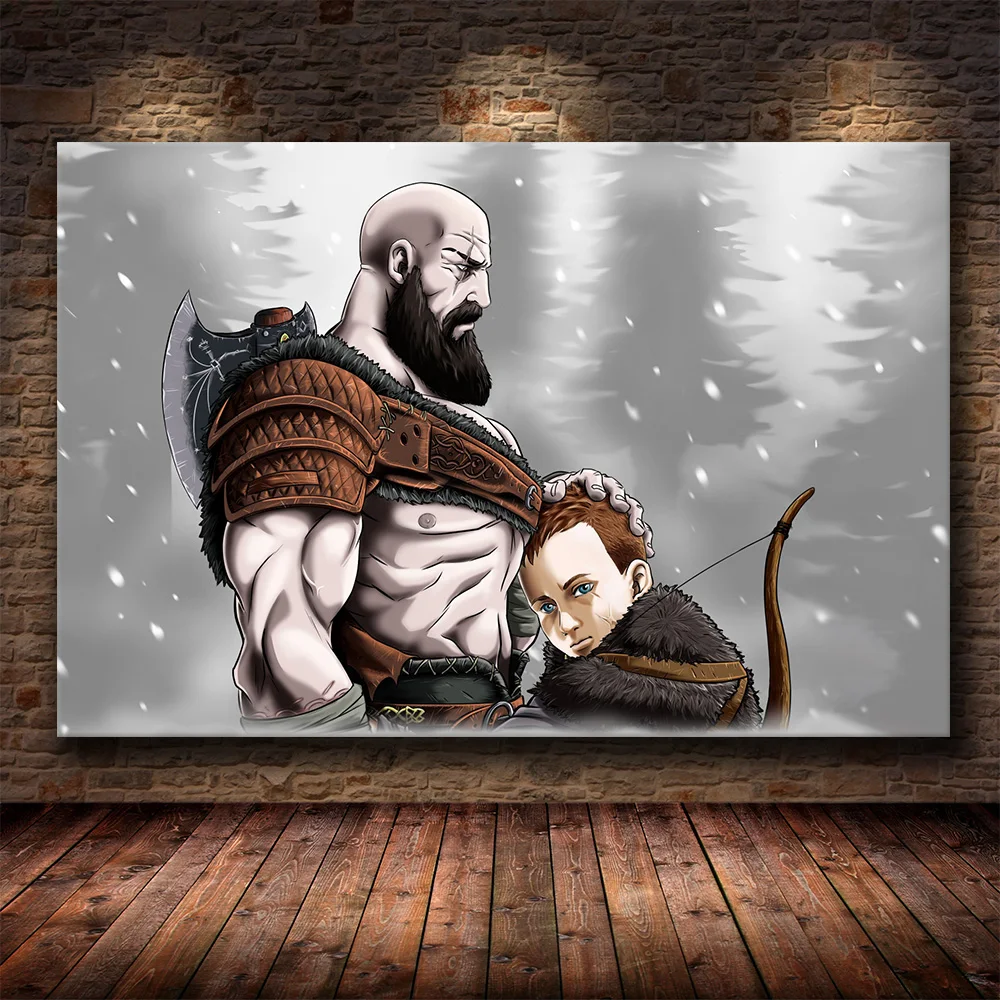 

Cuadros Top Games God Of War Posters Pictures HD Gamer Canvas Wall Art Home Decor Paintings Living Room Bedroom Decoration