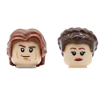 

Single Sale Star Wars Princess Leia Head Organa Han Solo Figure Face Hari Building Blocks Slave Leia Models Starwars Toys