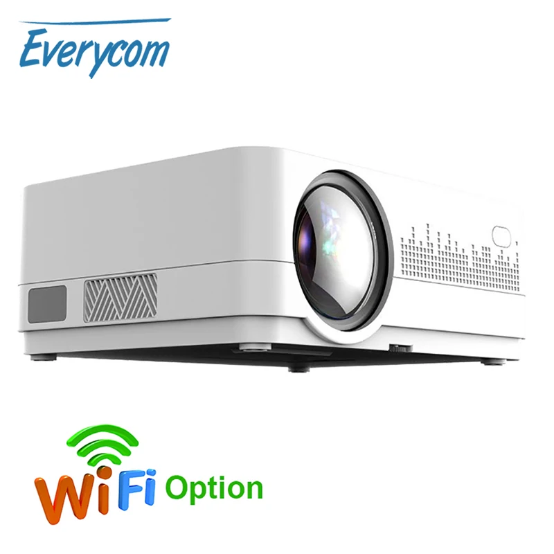 Новейший HQ3 WiFi проектор видео Everycom HQ2 3000 Lumi HD 1280*720P светодиодный для домашнего кинотеатра|Проекторы