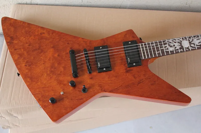 Бесплатная доставка Высококачественная коричневая электрическая гитара-10-7 |