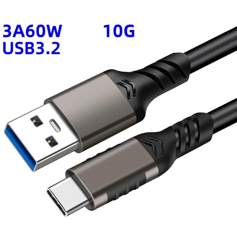 USB A to USB C 3.1/3.2 Gen 2 Cable 10Gbps Data Transfer, Short C SSD Cable with 60W QC 3.0 Fast Charging, Spare