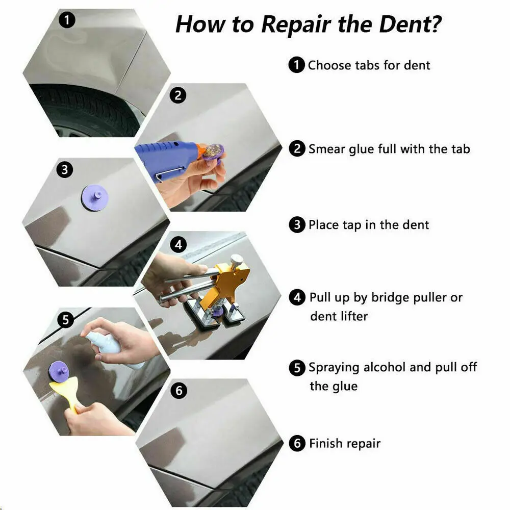 Car Dent Repair Tool Suction Cup Remove Dents Puller Kit Auto Repair Sheet  Metal Kit Dual Head Light Load Joint Elbow Holder - AliExpress