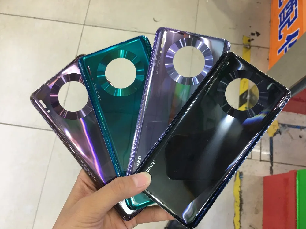 Huawei mate 30 Крышка для батареи, стеклянный чехол для задней двери для huawei mate 30, задняя крышка для батареи, корпус с объективом камеры, замена