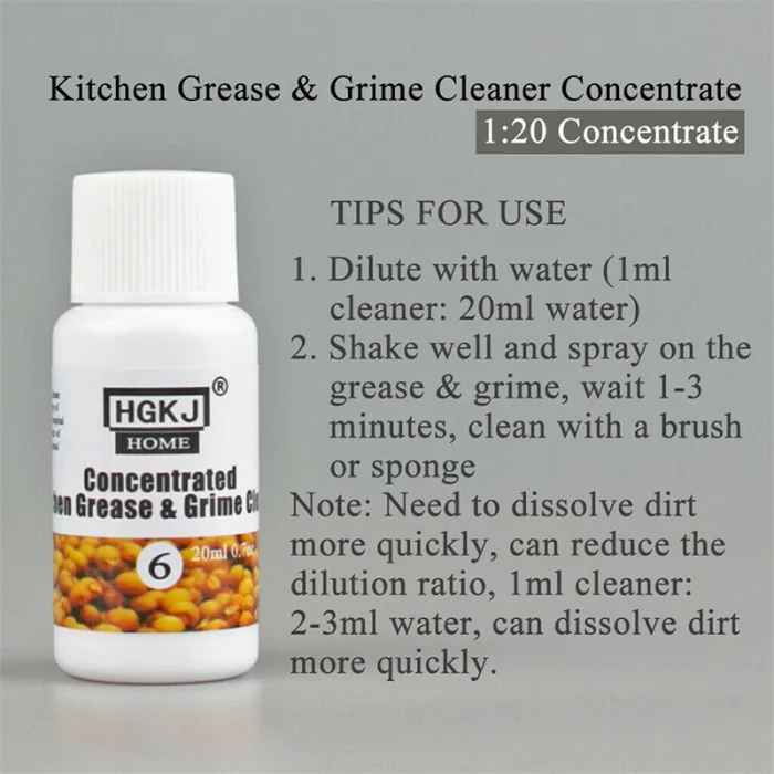 Кухня смазки грязи Cleaner концентрат 20/50 мл моющие средства стиральный многоцелевой для дома-лад по доступной цене