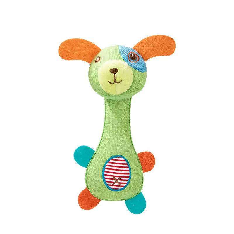Imcute, детские мягкие игрушки, погремушка, милое животное, жираф, Лев, обезьяна, медведь, щенок, развитие колокольчиков, игрушка, колокольчики - Цвет: 5