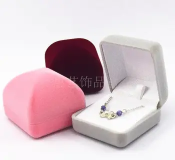 

100pcs Square Flocking Jewelry Box Top Arched Velvet Stud Earrings Rings Pendant Jewelry Storage Gift Box Jewelry Display Cases