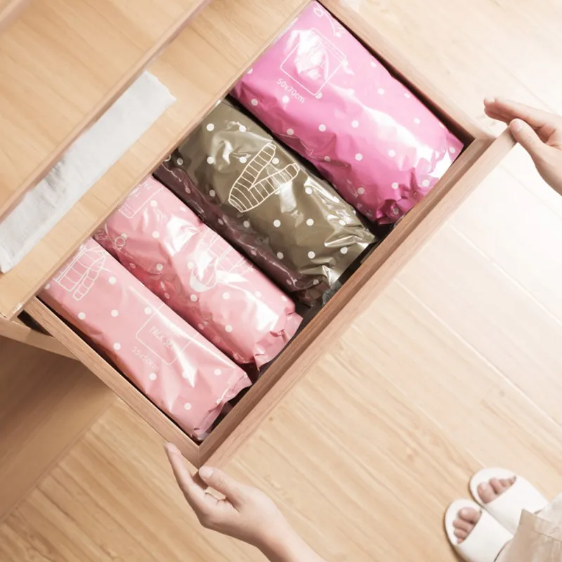 2PCS Household Hand-press Vacuum Compression Bag Portable Clothes Compression Bag For Travel New