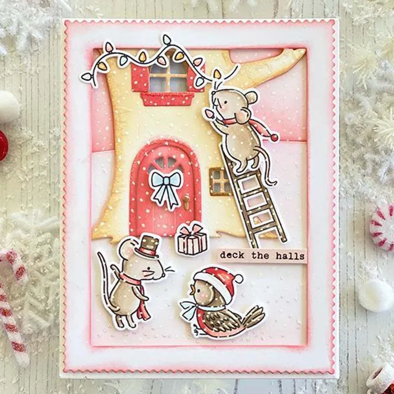 Новинка 2019 большое дерево фон металлический Трафаретный вырубной штамп цветок