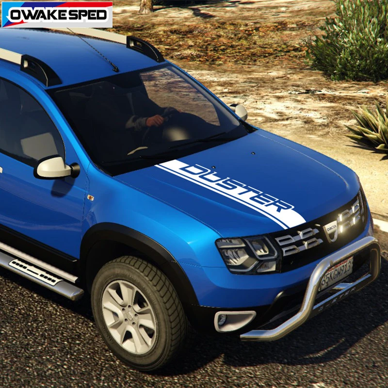 Per Dacia Renault Duster Auto Bonnet Sport Stripes Car Styling Copertura Del Motore Cappuccio Decor Sticker Auto Decalcomanie Esterne In Vinile