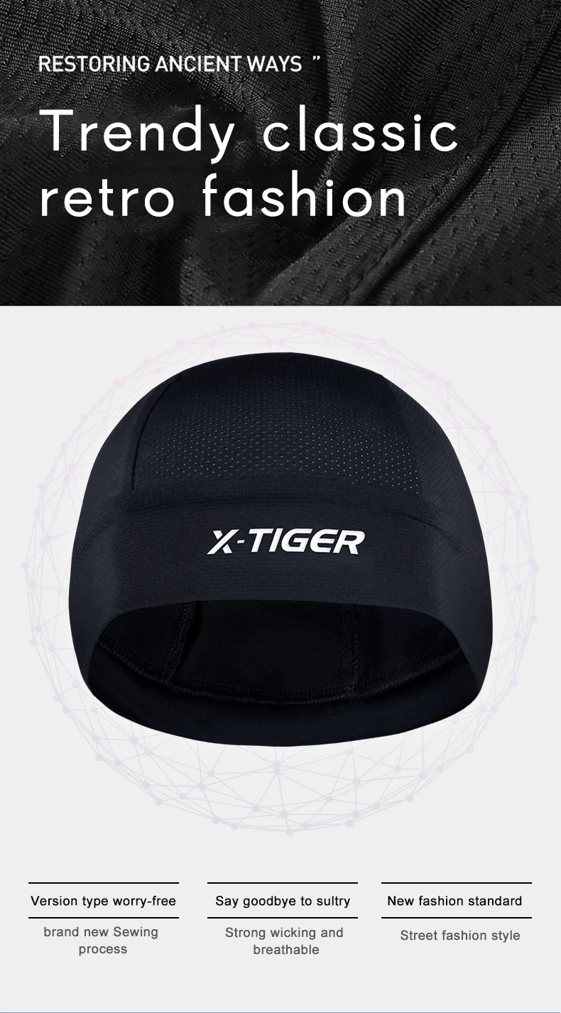 X-TIGER Summer Cycling Cap Breathable MTB Bike Cooling Ice Silk Men's Cap Outdoor Running Bicycle Helmet Hat Cycling Bandana
