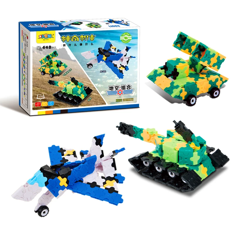 

418 blocks Fighter tank missile car weapon assembly building blocks Compatible with Laq blocks brain game