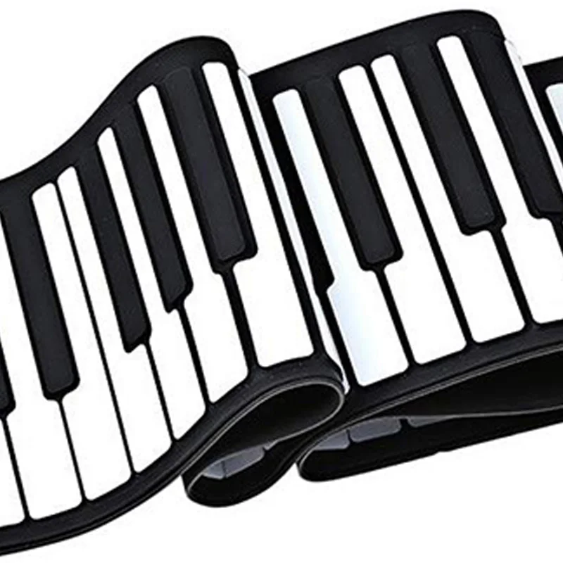 ABUO-Hand Roll Piano, Portable 61 Keys Professional Smart Folding Piano Silicone Hand- Rolled Electronic Pianos Beginner Instrum
