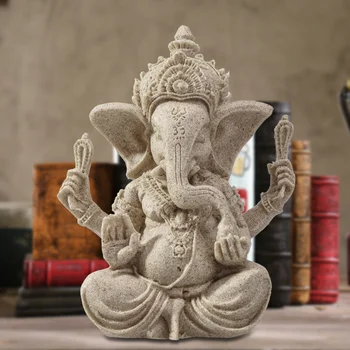 

Resin Ganesha Buddha Elephant Statue Sculpture Handmade Figurine