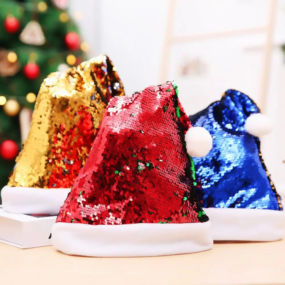 Glittering Sequin Santa Claus Cap 