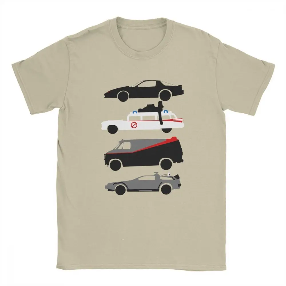 One yona Knight Rider Kitt Ghostbustears, мужские футболки, повседневные футболки с коротким рукавом и круглым вырезом, хлопковые топы 6XL