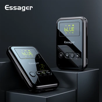 

Essager Bluetooth 5.0 Transmitter Receiver 3.5mm Jack Aux Audio Wireless Adapter For PC TV Headphone Car Bluetooth Receiver