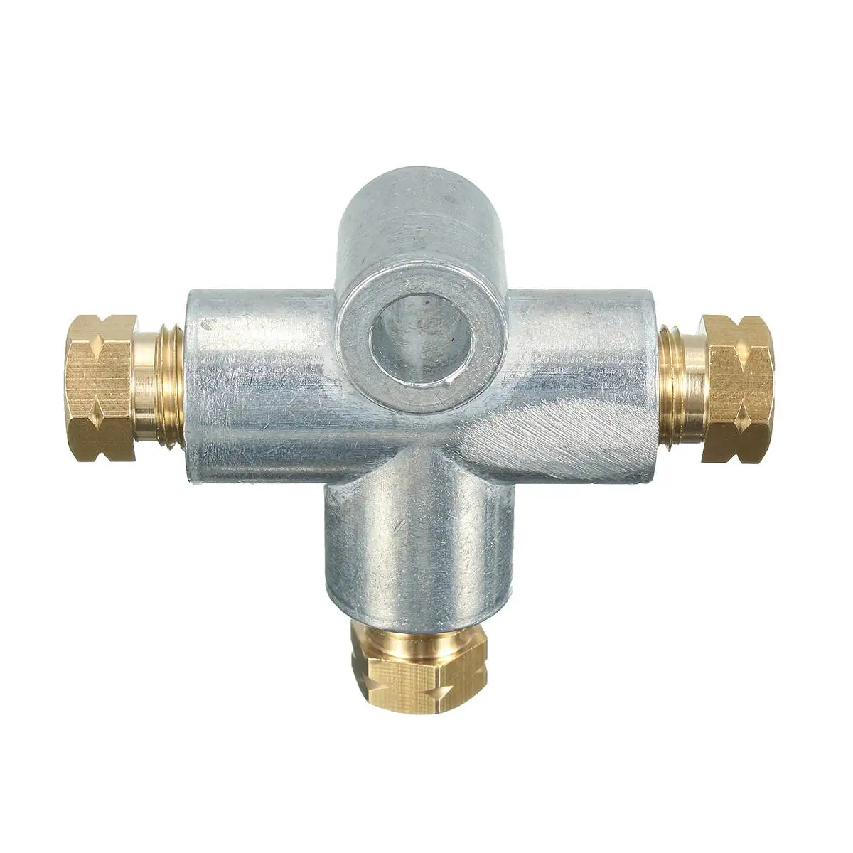 

New Silver 3 Way T Piece Tee Brake Pipe With 3 M10 Male Nuts Short Metric Copper 3/16 10mm Inch Distributor Replacement Parts