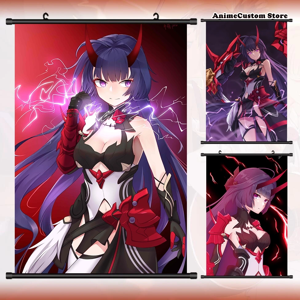 Аниме Honkai Impact 3 Райден Мэй Persona HD настенный свиток рулонная картина постер