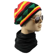 Новинка Хип-хоп разноцветная полосатая шапка женская Skuilles Beanie зимние раста шапки регги Боб ямайские шапки для мужчин кепки s Gorro